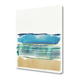 20" Artistic Watercolor Beach Interpretation Gallery Wrap Canvas Wall Art