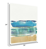 24" Artistic Watercolor Beach Interpretation Gallery Wrap Canvas Wall Art