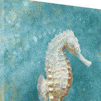 20" Majestic Seahorse in the Deep Blue Giclee Wrap Canvas Wall Art