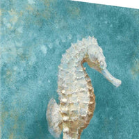 24" Majestic Seahorse in the Deep Blue Giclee Wrap Canvas Wall Art