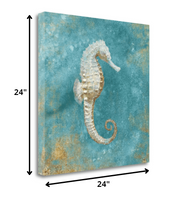 24" Majestic Seahorse in the Deep Blue Giclee Wrap Canvas Wall Art