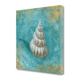 20" Majestic Seashell in the Bright Blue Sea Giclee Wrap Canvas Wall Art