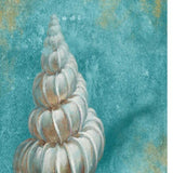 20" Majestic Seashell in the Bright Blue Sea Giclee Wrap Canvas Wall Art