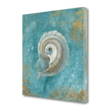 24" Majestic Seashell in the Deep Blue Sea Giclee Wrap Canvas Wall Art