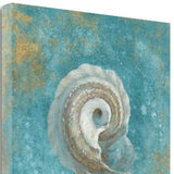 24" Majestic Seashell in the Deep Blue Sea Giclee Wrap Canvas Wall Art