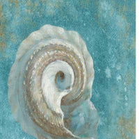 24" Majestic Seashell in the Deep Blue Sea Giclee Wrap Canvas Wall Art