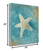 20" Majestic Starfish  in the Deep Blue Sea Giclee Wrap Canvas Wall Art