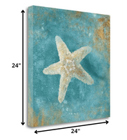 24" Majestic Starfish  in the Deep Blue Sea Giclee Wrap Canvas Wall Art