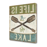 25" Rustic Life at the Lake Signage Gallery Wrap Canvas Wall Art