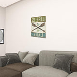 25" Rustic Life at the Lake Signage Gallery Wrap Canvas Wall Art