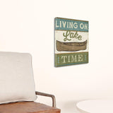 18" Rustic Lake Lifestyle Signage Gallery Wrap Canvas Wall Art