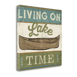 35" Rustic Lake Lifestyle Signage Gallery Wrap Canvas Wall Art