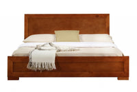 Moma Espresso Wood Platform Queen Bed With Two Nightstands