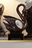 17" Marbleized Cherry Brown Dove Figurine Sculpture