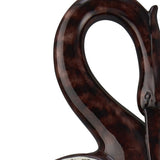 27" Marbleized Cherry Brown Polyresin Crane Figurine Sculpture