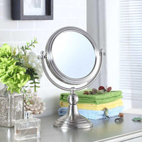 Vintage Rotating Chrome 7X Magnification Vanity Mirror