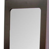 Cherry Finish Standing Mirror with Jewelry Storage