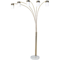 Five Light Gold Metal Floor Lamp