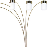 Five Light Gold Metal Floor Lamp