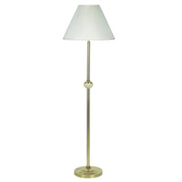 Gold and White Floor Lamp with Ceramic Accent