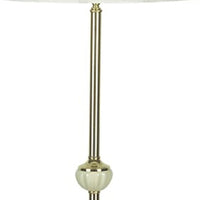 Gold and White Floor Lamp with Ceramic Accent