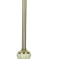 Gold and White Floor Lamp with Ceramic Accent