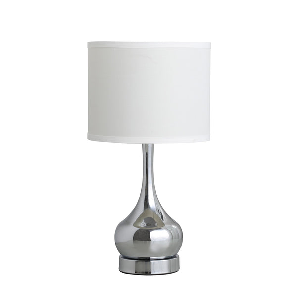 19? Contemporary Silver Metal Table Lamp
