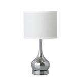 19? Contemporary Silver Metal Table Lamp