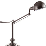 Silver Metal Swing Arm Table Lamp