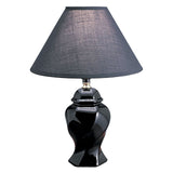 Black Urn Shaped Table Lamp