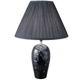26?  Black Iris Urn Shape Table Lamp