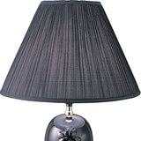 26?  Black Iris Urn Shape Table Lamp