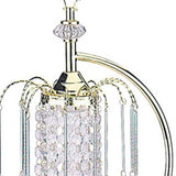 27" Gold Metal Chandelier Faux Crystal Table Lamp
