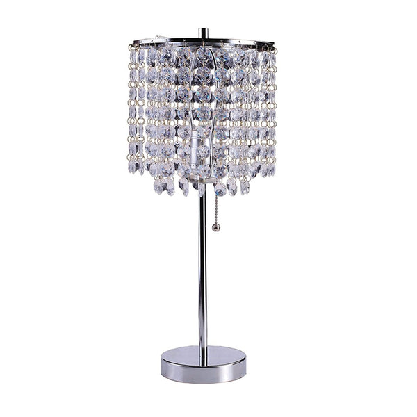 20? Modern Tall Silver Crystal Chandelier Lamp