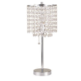 20? Modern Tall Silver Crystal Chandelier Lamp
