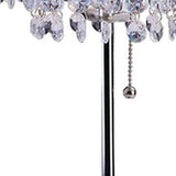 20? Modern Tall Silver Crystal Chandelier Lamp