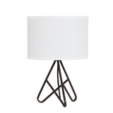18? Asymmetric Espresso Metal Table Lamp