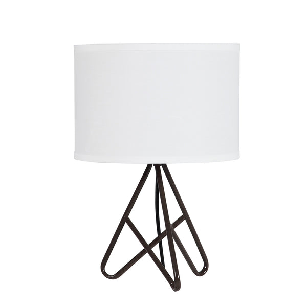 18? Asymmetric Espresso Metal Table Lamp