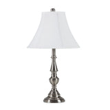 26? Traditional Brushed Nickel Metal Table Lamp