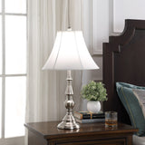 26? Traditional Brushed Nickel Metal Table Lamp