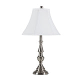 26? Traditional Brushed Nickel Metal Table Lamp