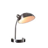 14? Modern Adjustable Silver Metal Desk Lamp with USB
