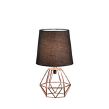 11? Geometric Black And Pink Metal Table Lamp
