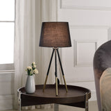 20? Classic Black Matte Tripod Table Lamp