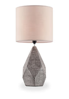 Gray and Black Faceted Table Lamp