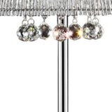 Dreamy Silver Table Lamp with Crystal Accents