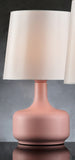 Modern Soft Pink Table Lamp with Touch Switch
