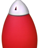 Red and Silver Rocket Shaped Table Lamp