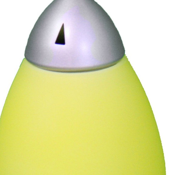Yellow and Silver Rocket Shaped Table Lamp