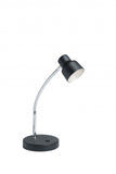 Black and Silver Metal Gooseneck Desk Lamp